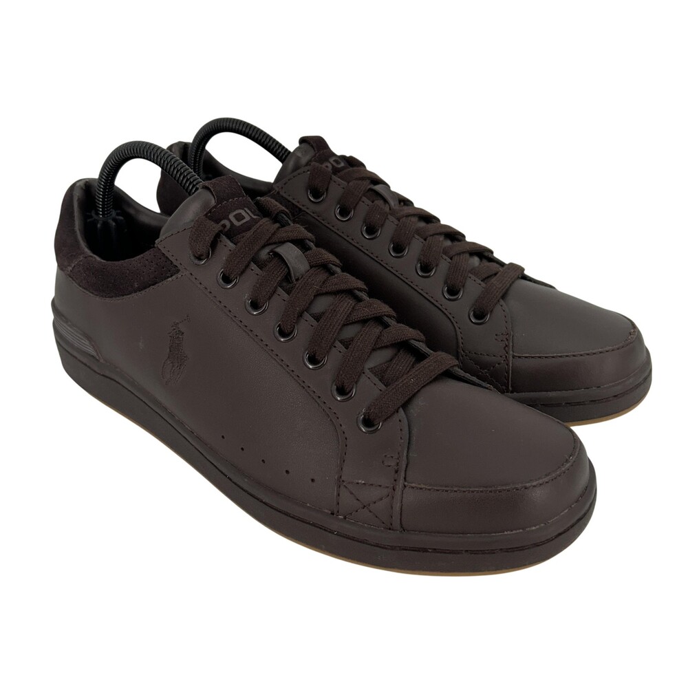 Polo Ralph Lauren Shoes Mens Size 10 Brown Talbert Leather Low Top Sneakers
